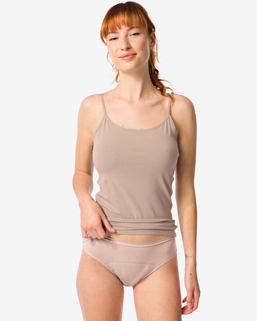 culotte menstruelle en coton à haute absorption beige