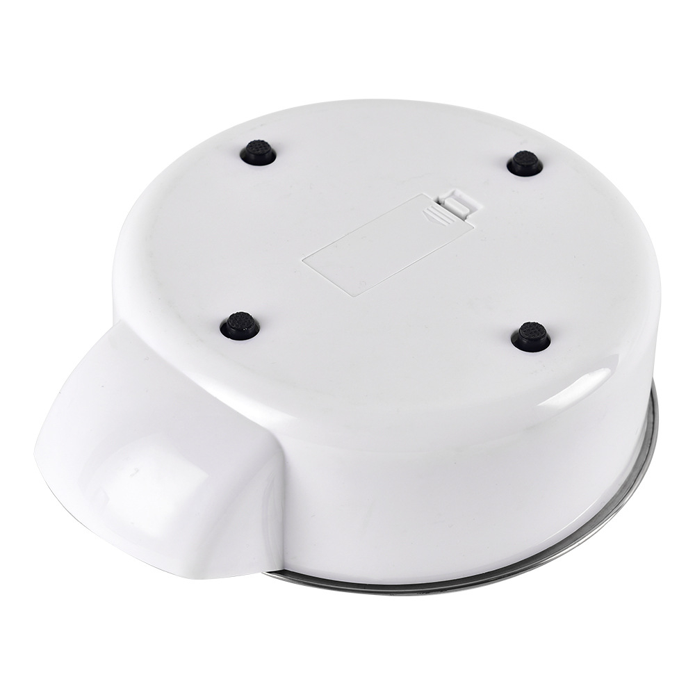 (2-tlg. Set) Digital Küchenwaage   Abnehmbare 1l Edelstahl Schüssel (Batteriebetrieben) - Silber / Weiss