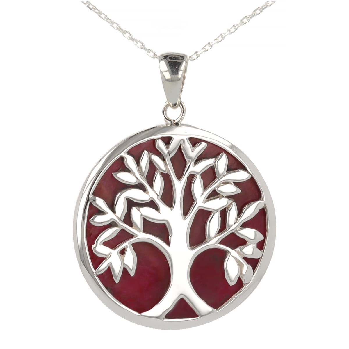 Pendentif Arbre de vie Corail Argent massif | Aden