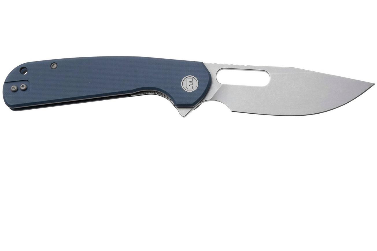 Eutektik Trinity TRI-DSW-L Stonewashed 14C28N, Blue G10, linkshandig zakmes