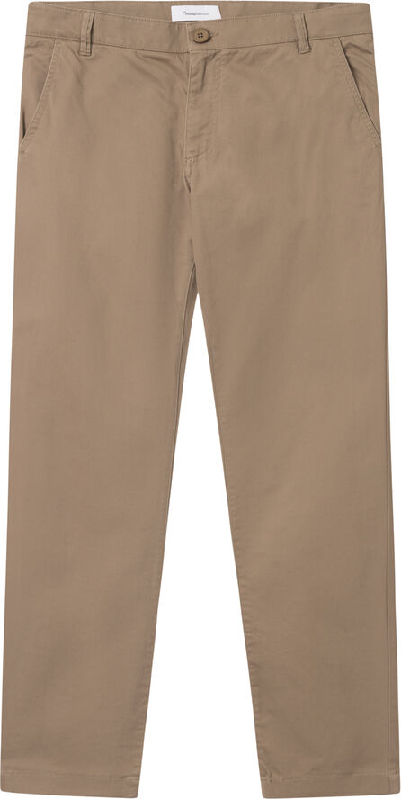 Knowledge Cotton Apparel LUCA slim twill chino pants - GOTS/Vegan Brun