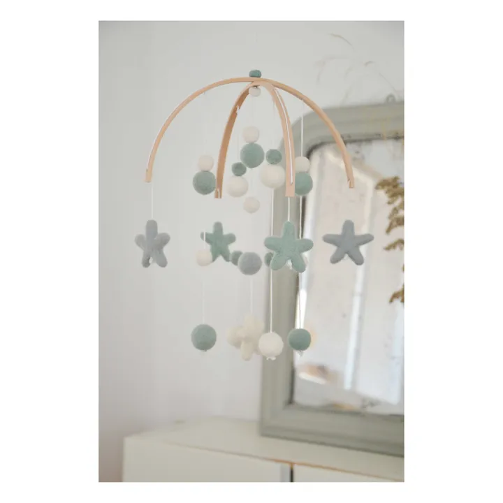 Calm Mobile Etoile en laine feutrée | Vert