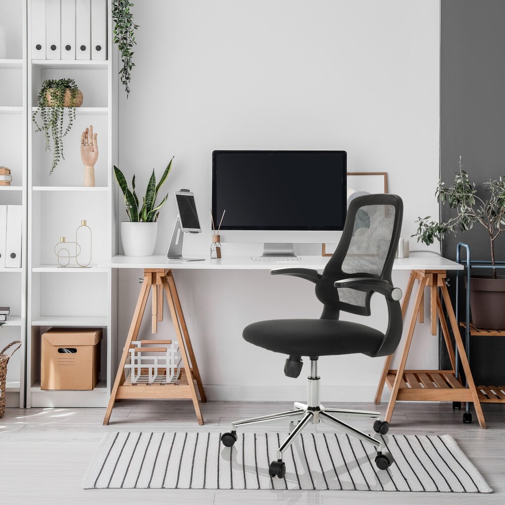 Home Office Bürostuhl MIKO B ECO Stoff/Netzstoff mit abklappbaren Armlehnen hjh OFFICE
