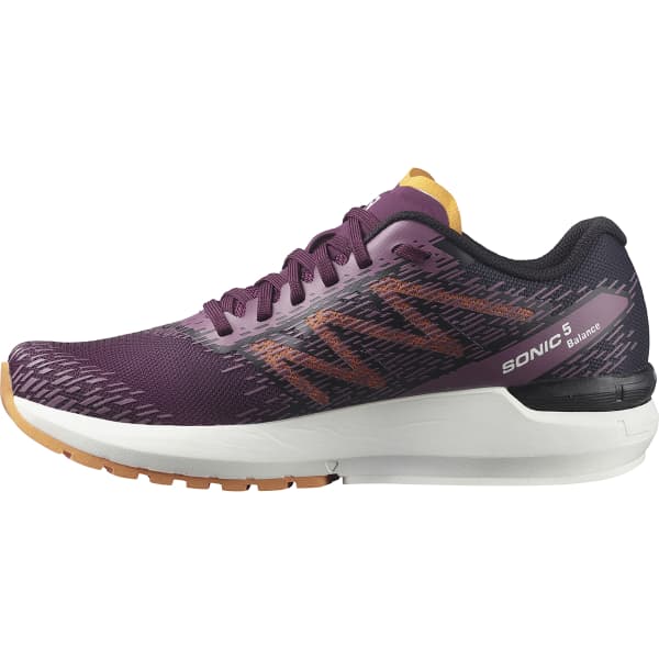 Chaussure running SALOMON SONIC 5 BALANCE W WINE/BLACK/BLAZING ORANGE