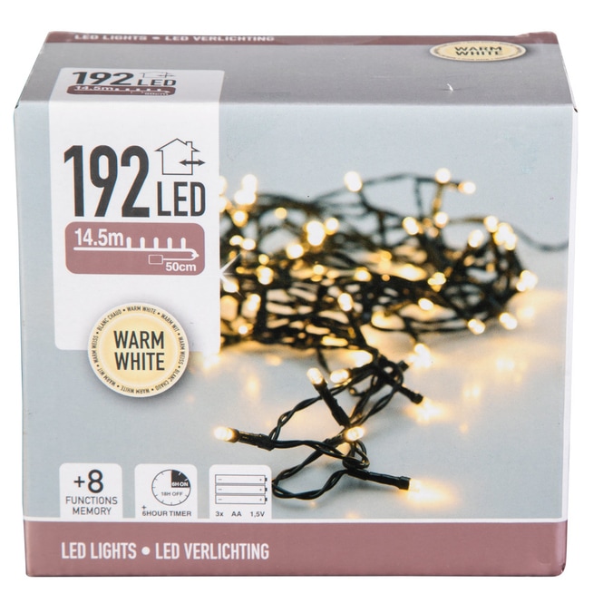 192er LED-Lichterkette - 14,5 m - warmweiß