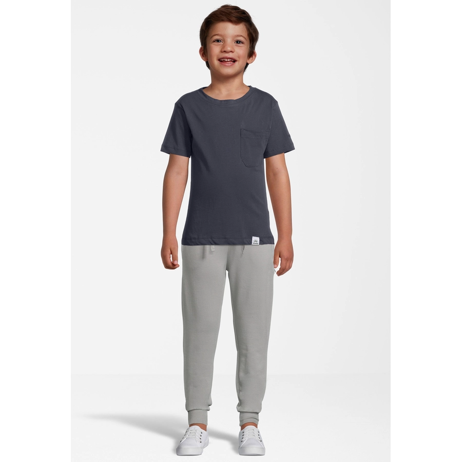New Life T-Shirt TEE - CREW NECK PATCH POCKET Blau