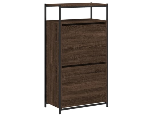 VIDAXL - Armoire à chaussures chêne marron 60x34x112cm bois d'ingénie...
