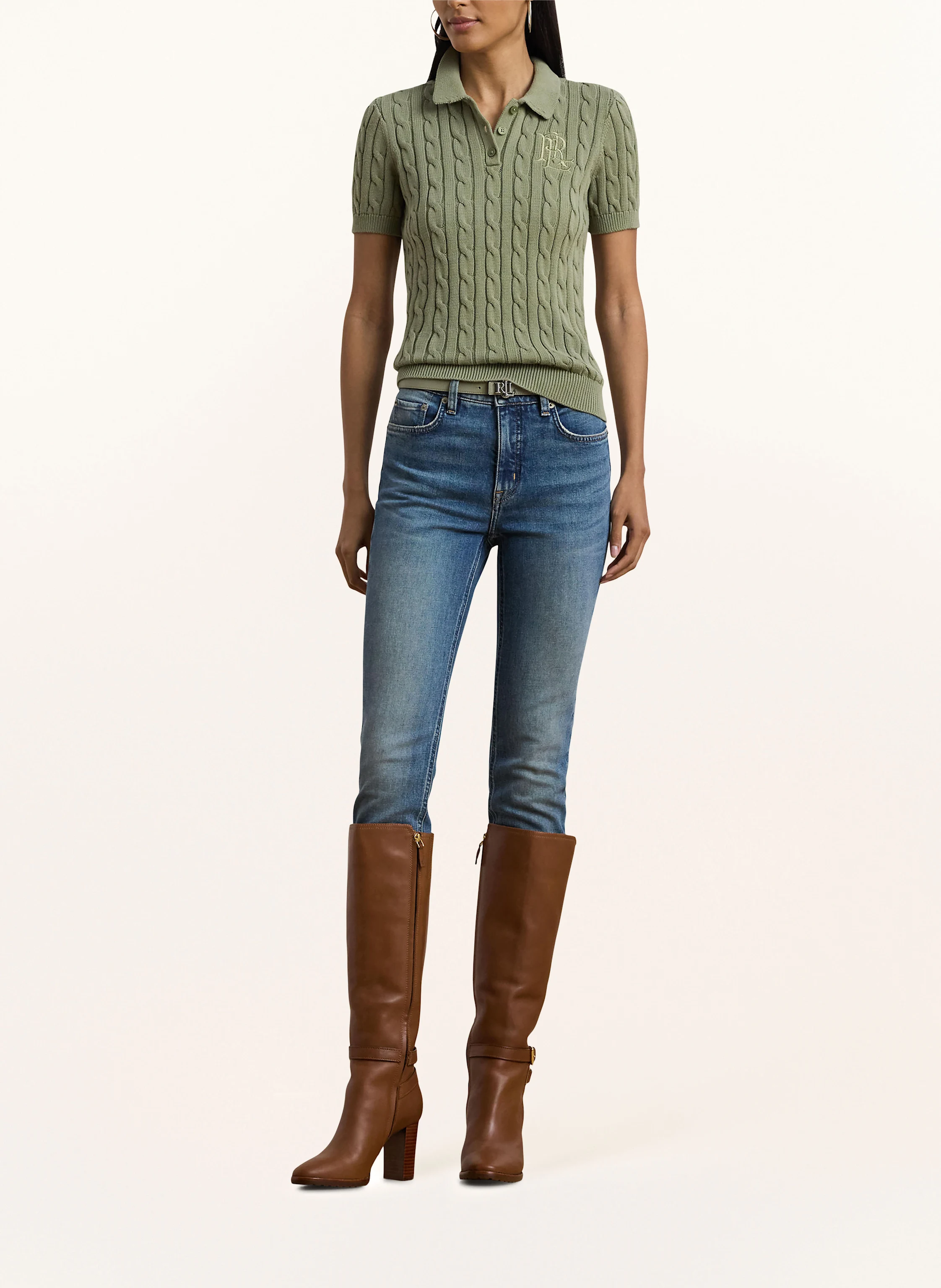 LAUREN RALPH LAUREN Strick-Poloshirt