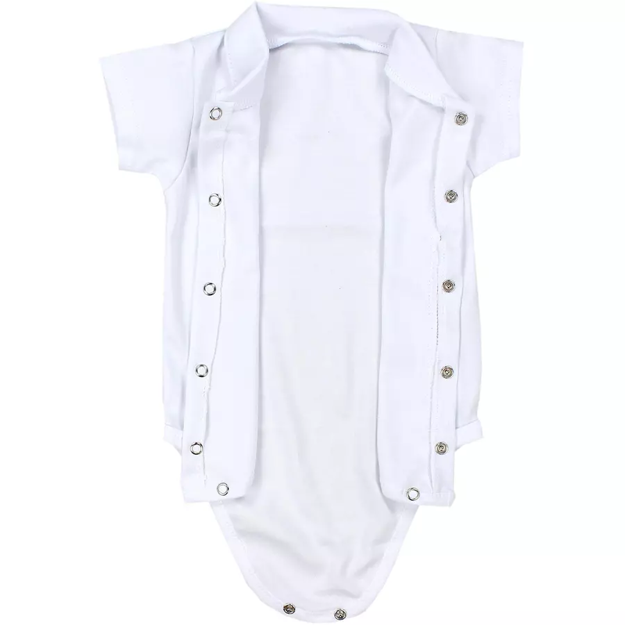 TupTam Baby Jungen Langarm Kurzarm Body mit Kragen weiß Modell 1
