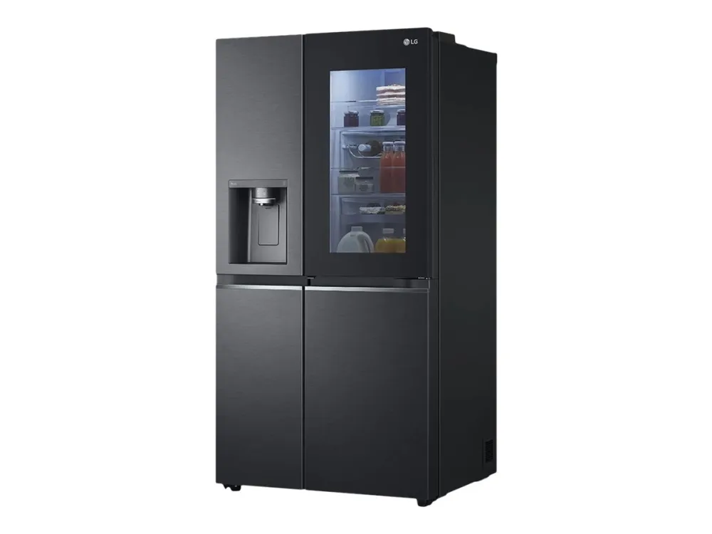 LG GSXV90MCAE - Køleskab/fryser - side ved side med vanddispenser, isdispenser - Wi-Fi - bredde: 91.3 cm - dybde: 73.5 cm - højde: 179 cm - 635 liter - Klasse E - kulsort