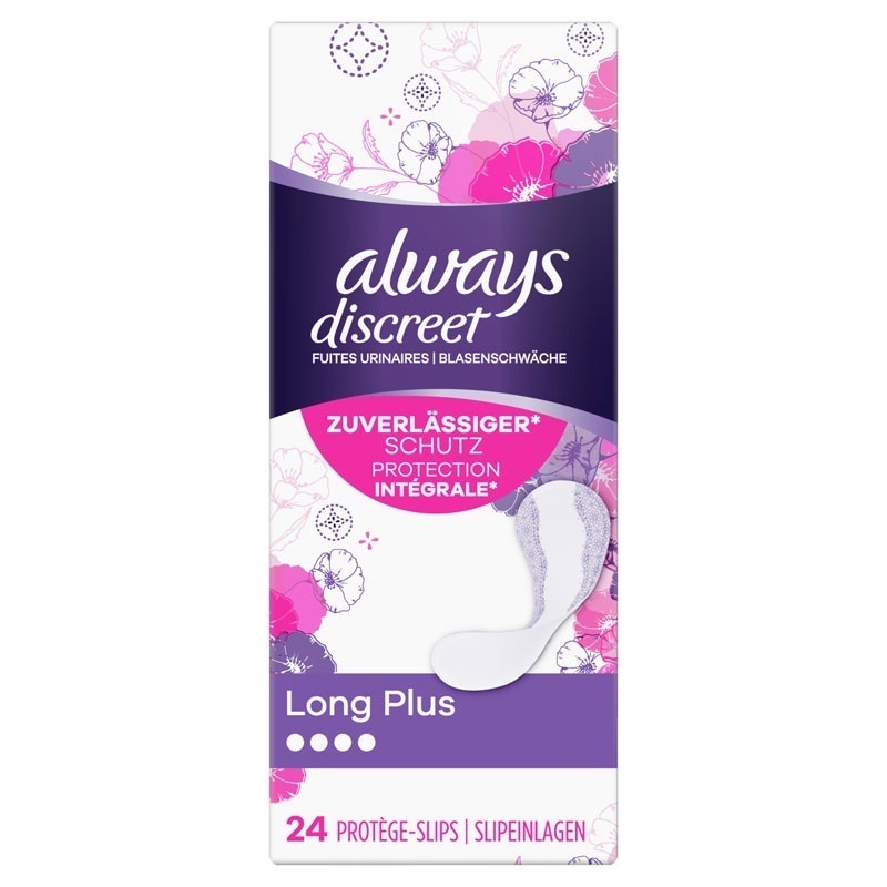 Always Discreet Long Plus Inlegkruisjes Urineverlies 24st