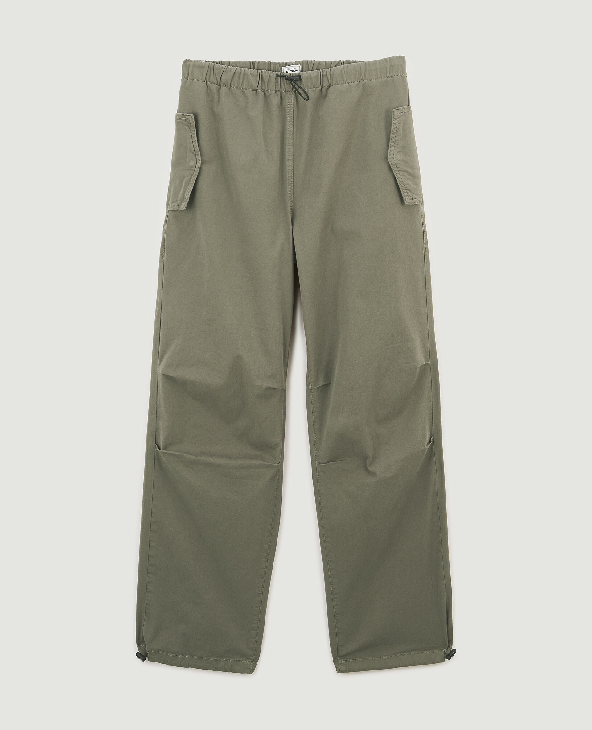 Pantalon parachute bas élastiqués - Vert kaki