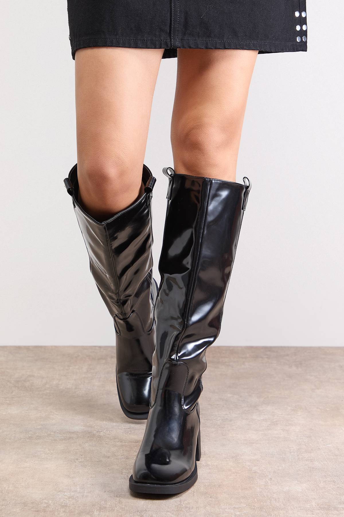 Oasis Bottes Hautes Luna en synthétique Brillant Style Gaucho