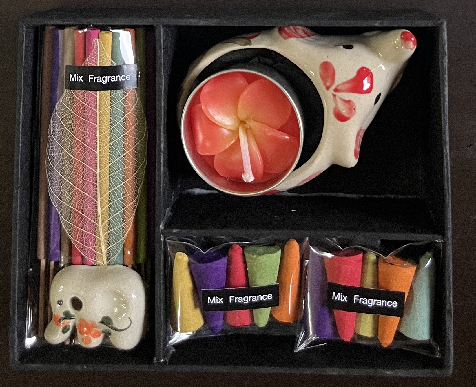 Räucher-Box 'Duft-Mix', multicolor, B 14,5 cm, L 11 cm, H 3,75 cm günstig bestellen