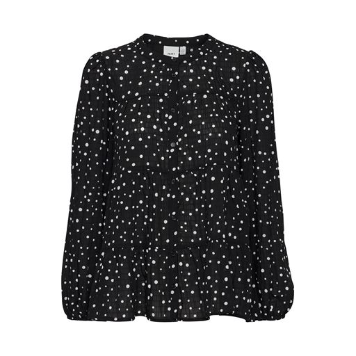 Ichi Langærmet Bluse, Sort, 36