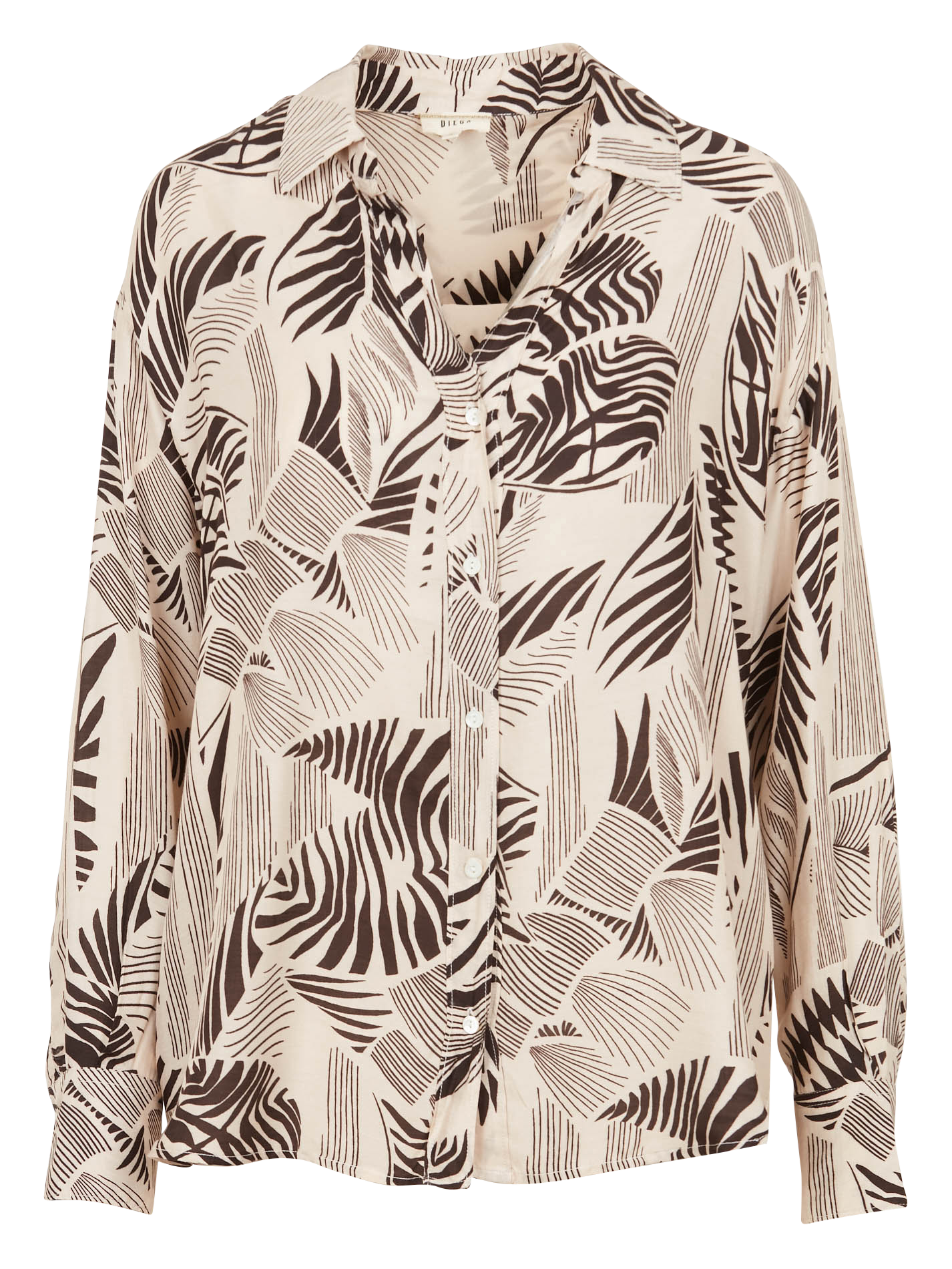 CIRILLA - Chemise col classique imprimée| Beige