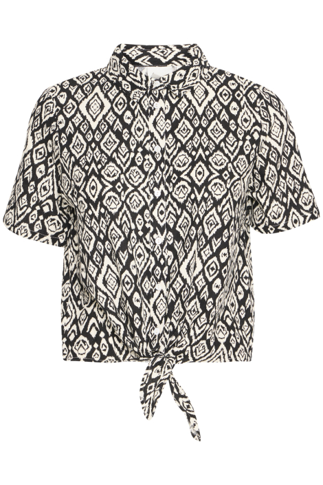 Ichi zwarte dames blouse