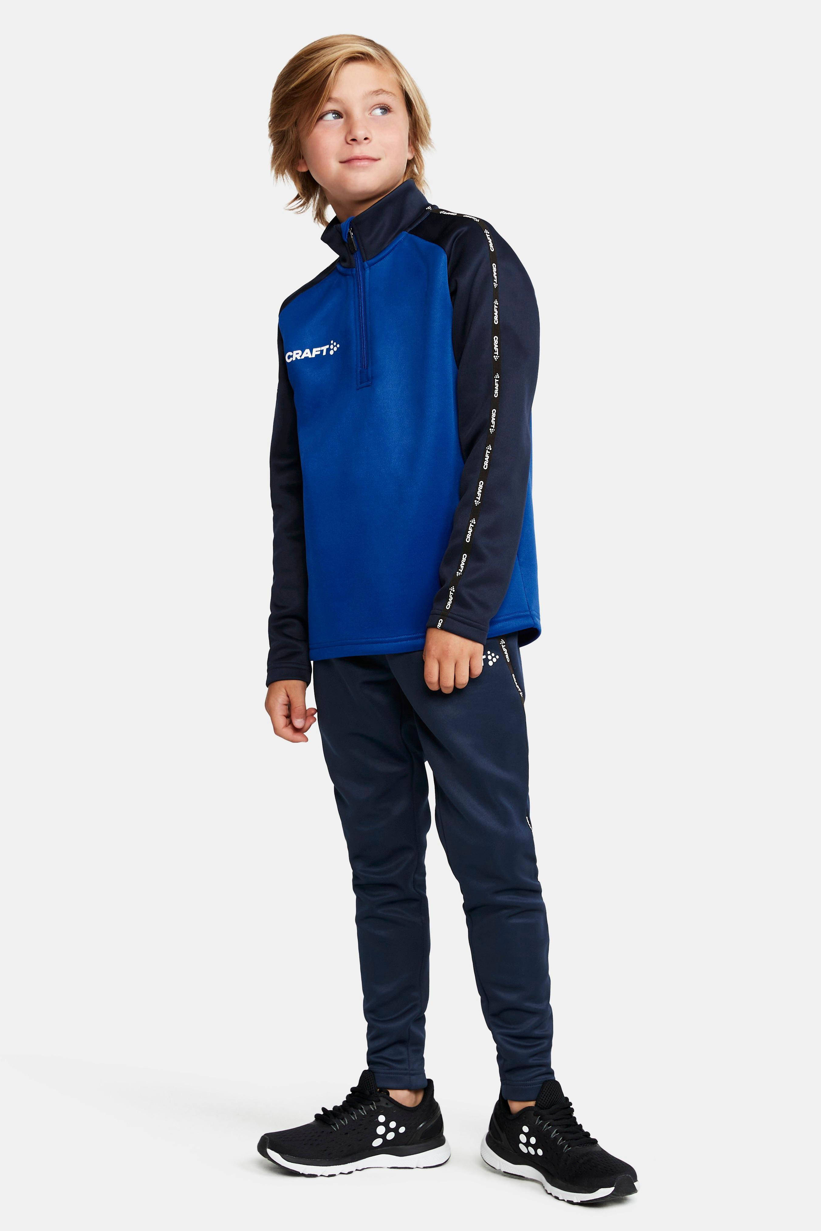 Craft junior voetbalshirt kobaltblauw/donkerblauw