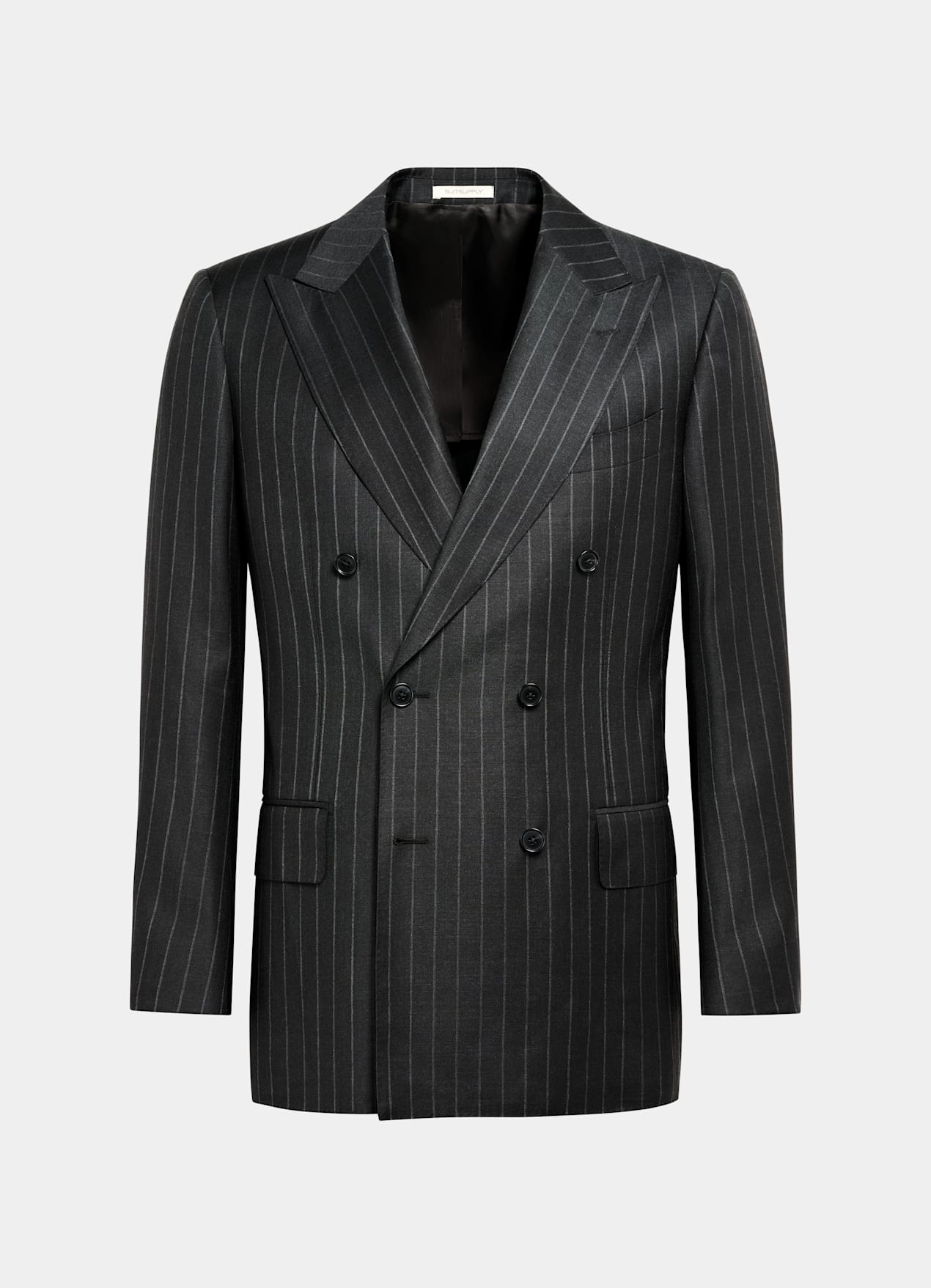 Costume Milano coupe Tailored gris foncé à rayures