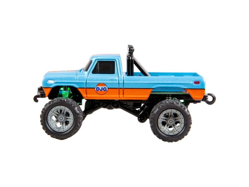 Amewi Monster Truck Die Cast 1:64 RTR, Blau/Orange Ferngesteuerte Monster Truck im Massstab 1:64