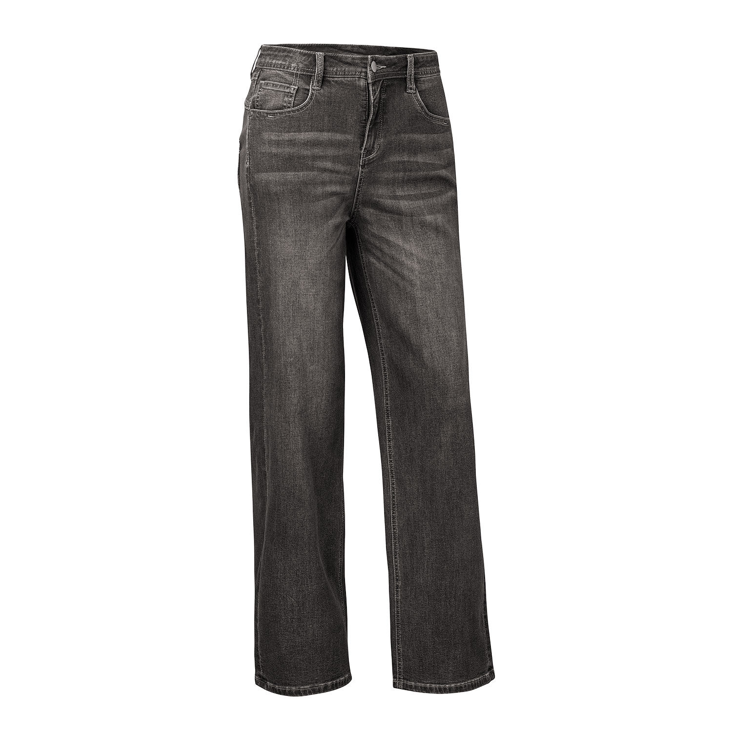 Damen 5-Pocket Jeans im Wide-Fit