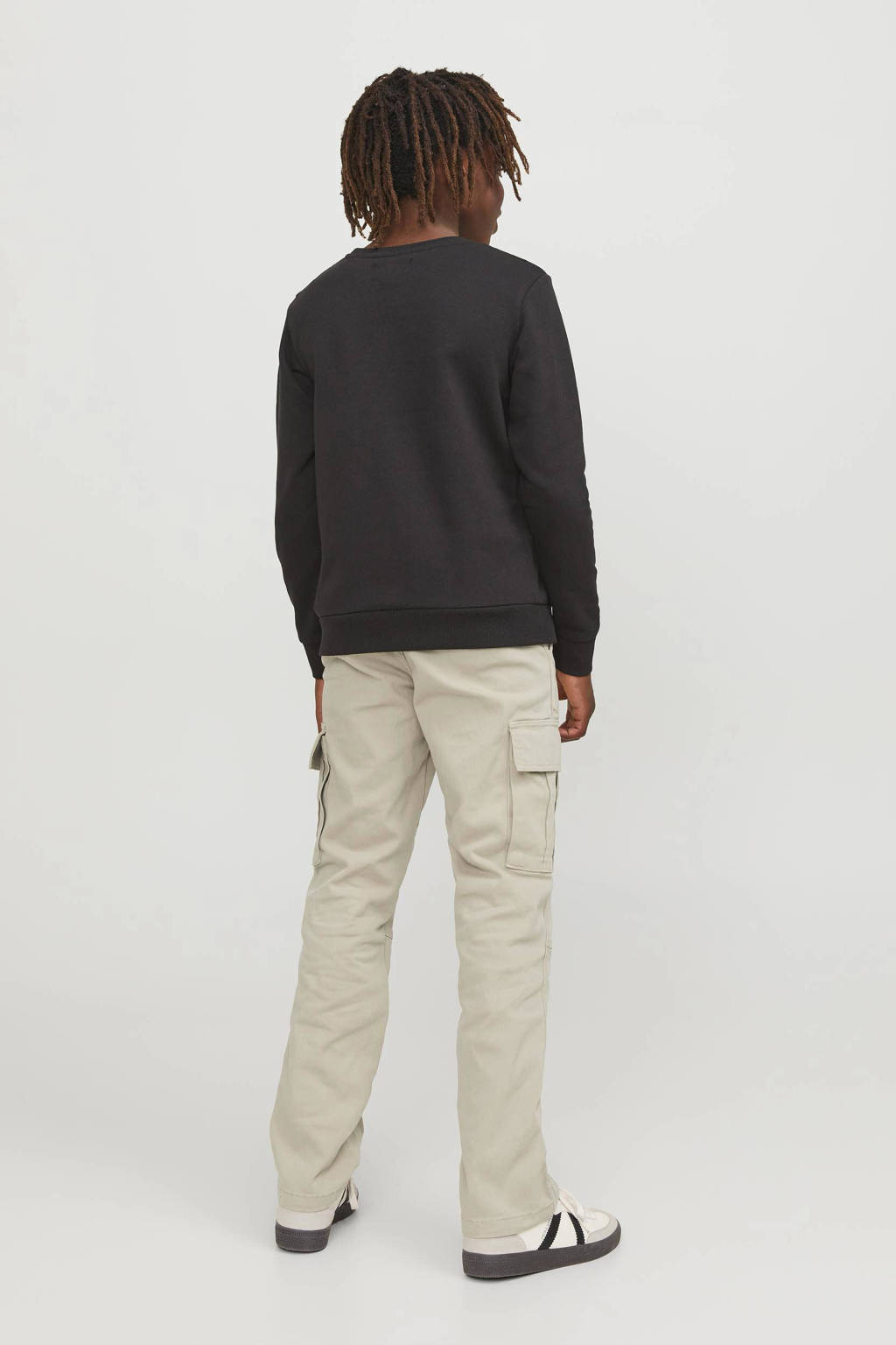 JACK & JONES loose fit cargobroek JSPTKANE JJHARLOW beige