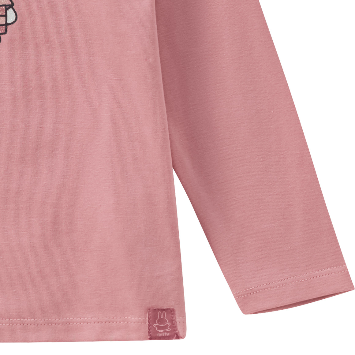 Topomini Miffy Langarmshirt mit Glitzer-Print rosa