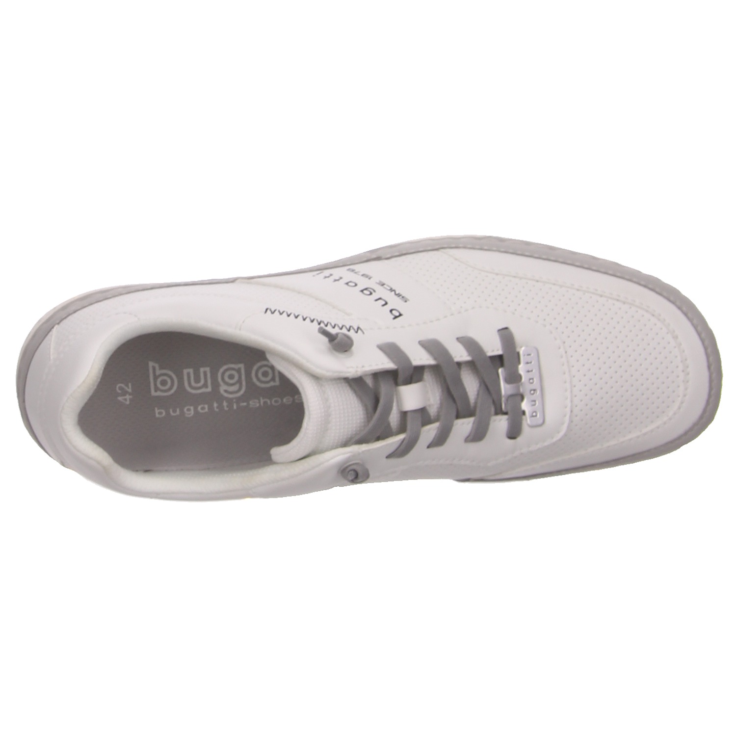 Bugatti Schnürhalbschuh weiß weiss/weiss kombi