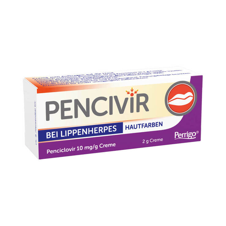 Pencivir bei Lippenherpes Creme hautfarben 1%, 2 g