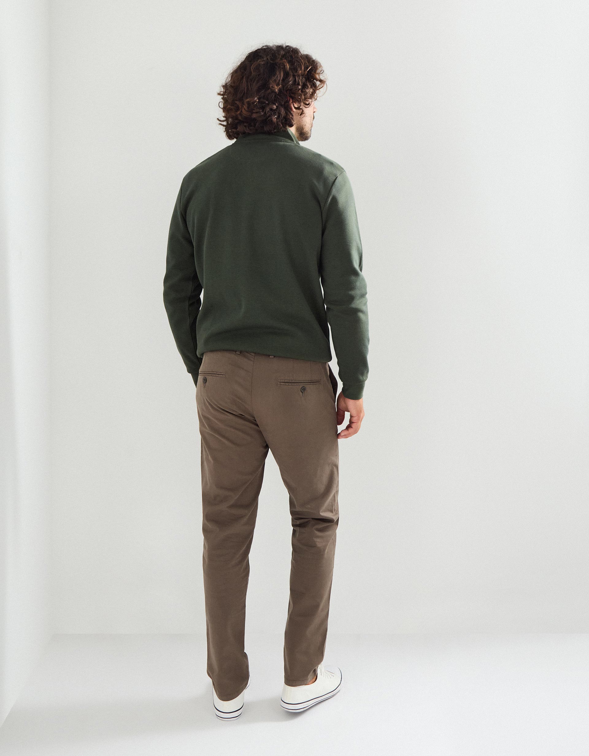 Calças Chino Slim, Homem, Castanho
