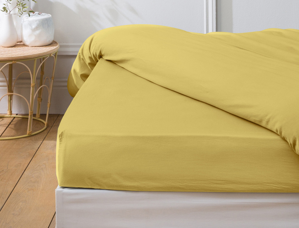 Drap-housse-Satin lavé
