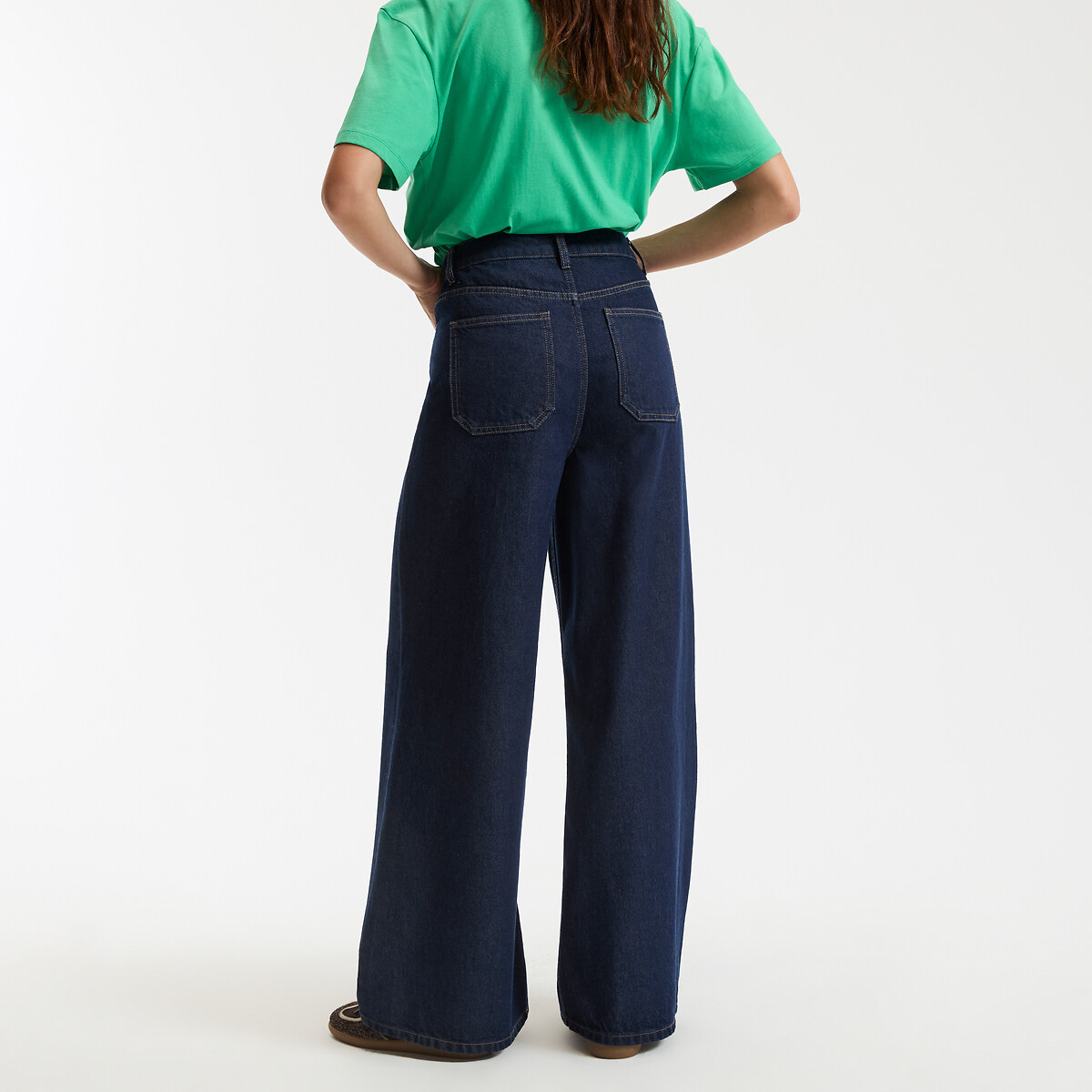COLEÇÕES LA REDOUTE<br>Calças jeans extra grandes, cintura alta