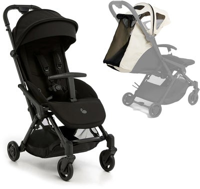Beemoo Easy Fly Lux 4 Trille inkl. Breezy Kalesje, Jet Black/Off-White