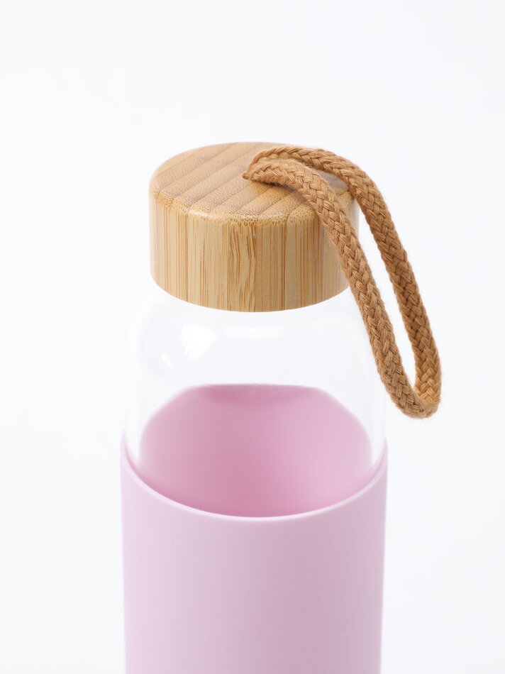 Frasco de 550ml com silicone - Lilás