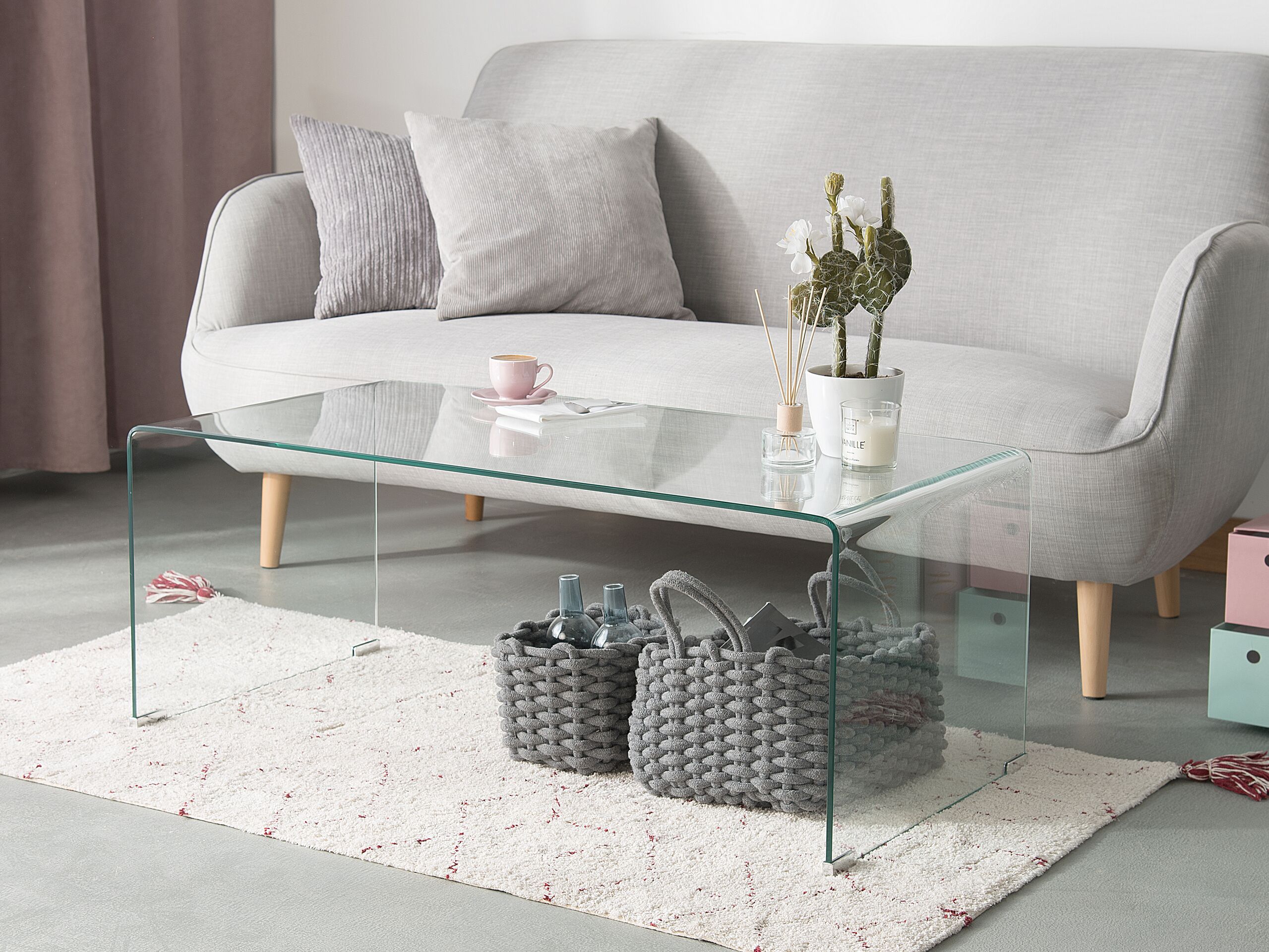 Beliani - KENDALL  - Salontafel - Transparant - Veiligheidsglas