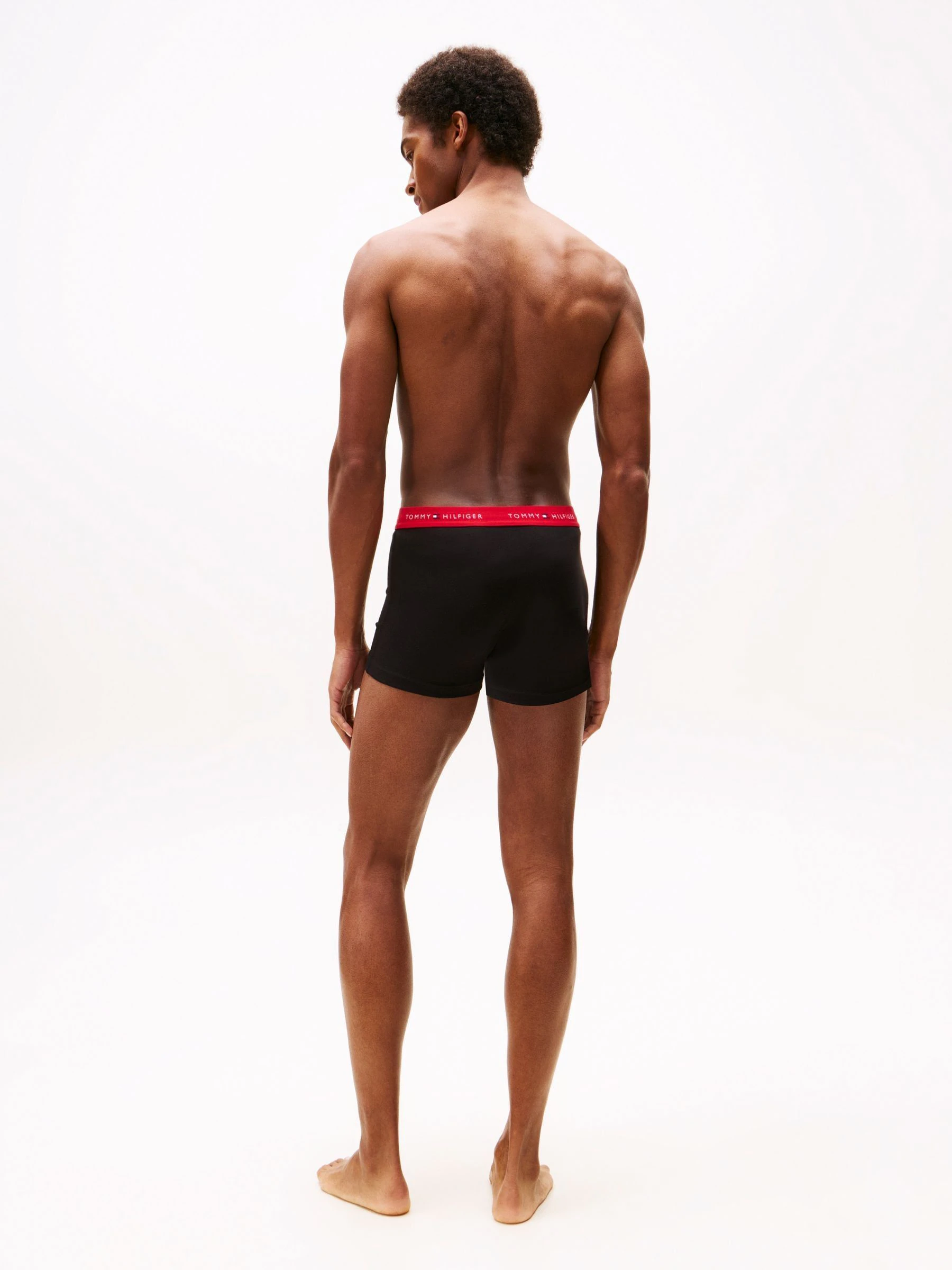 Tommy Hilfiger 3 Pack Signature Repeat Logo Waistband Trunks