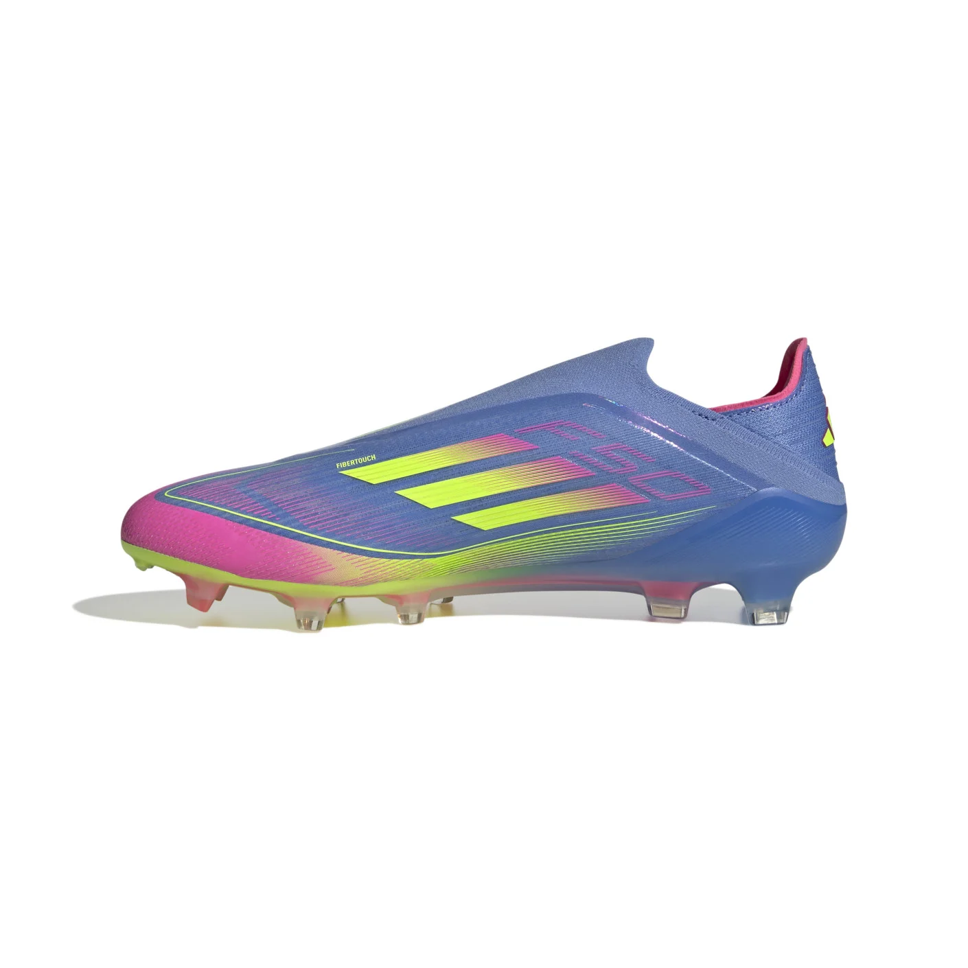Adidas F50 Elite Veterloze Gras Voetbalschoenen (FG) Blauw Neongeel Roze