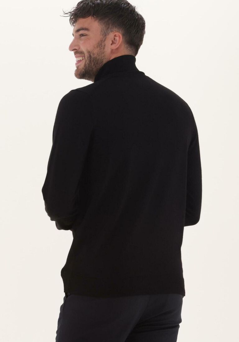 SELECTED HOMME zwarte selected homme coltrui town merino coolmax knit roll b