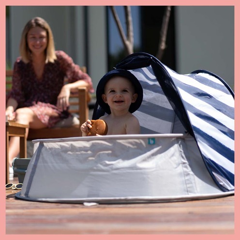 Aquani Aire de Jeux & Piscine Anti-UV FPS 50+ Marinière - BABYMOOV