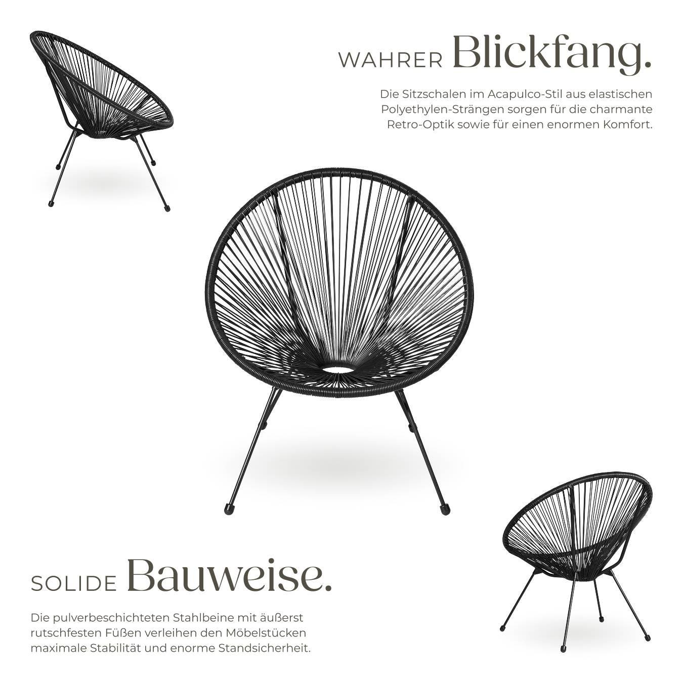 2er Set Gartenstuhl Santana