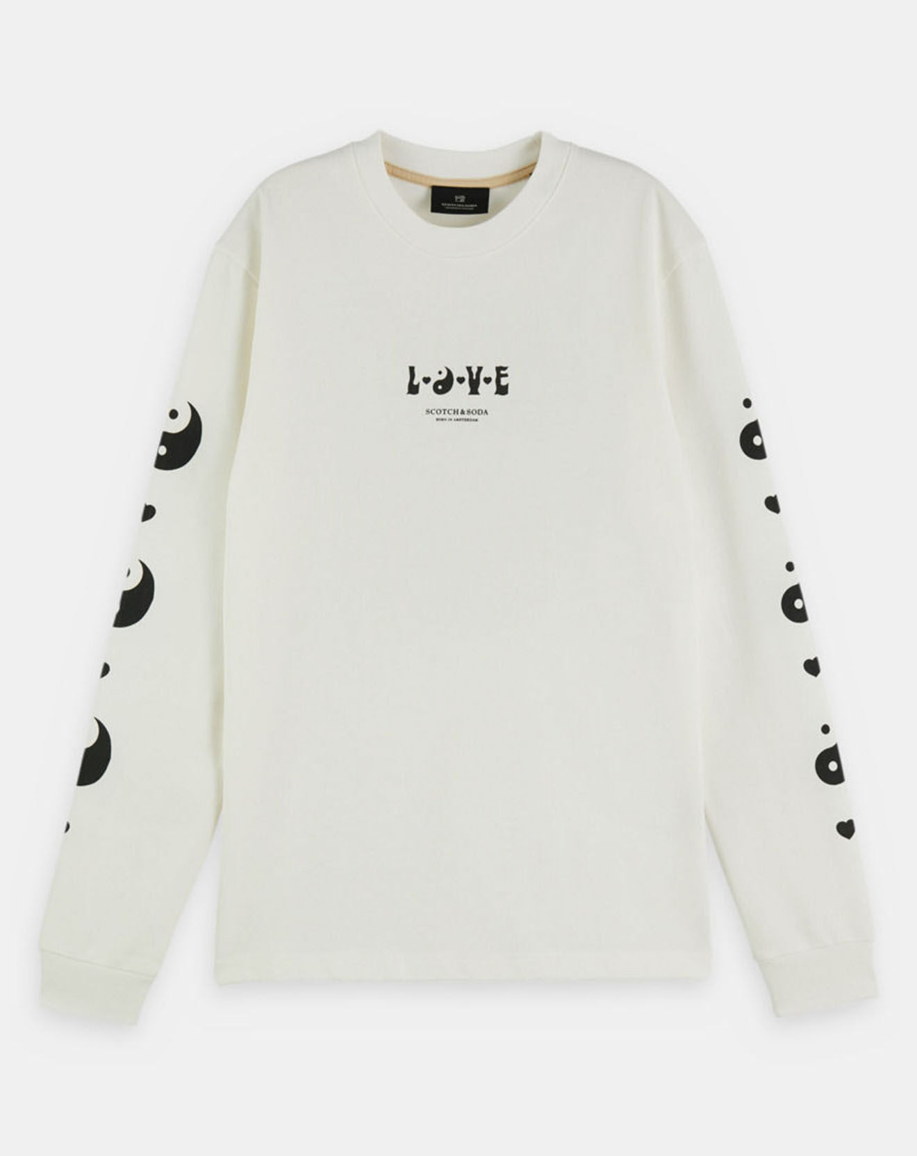 Scotch & Soda T-Shirt en Coton bio Born to Love blanc
