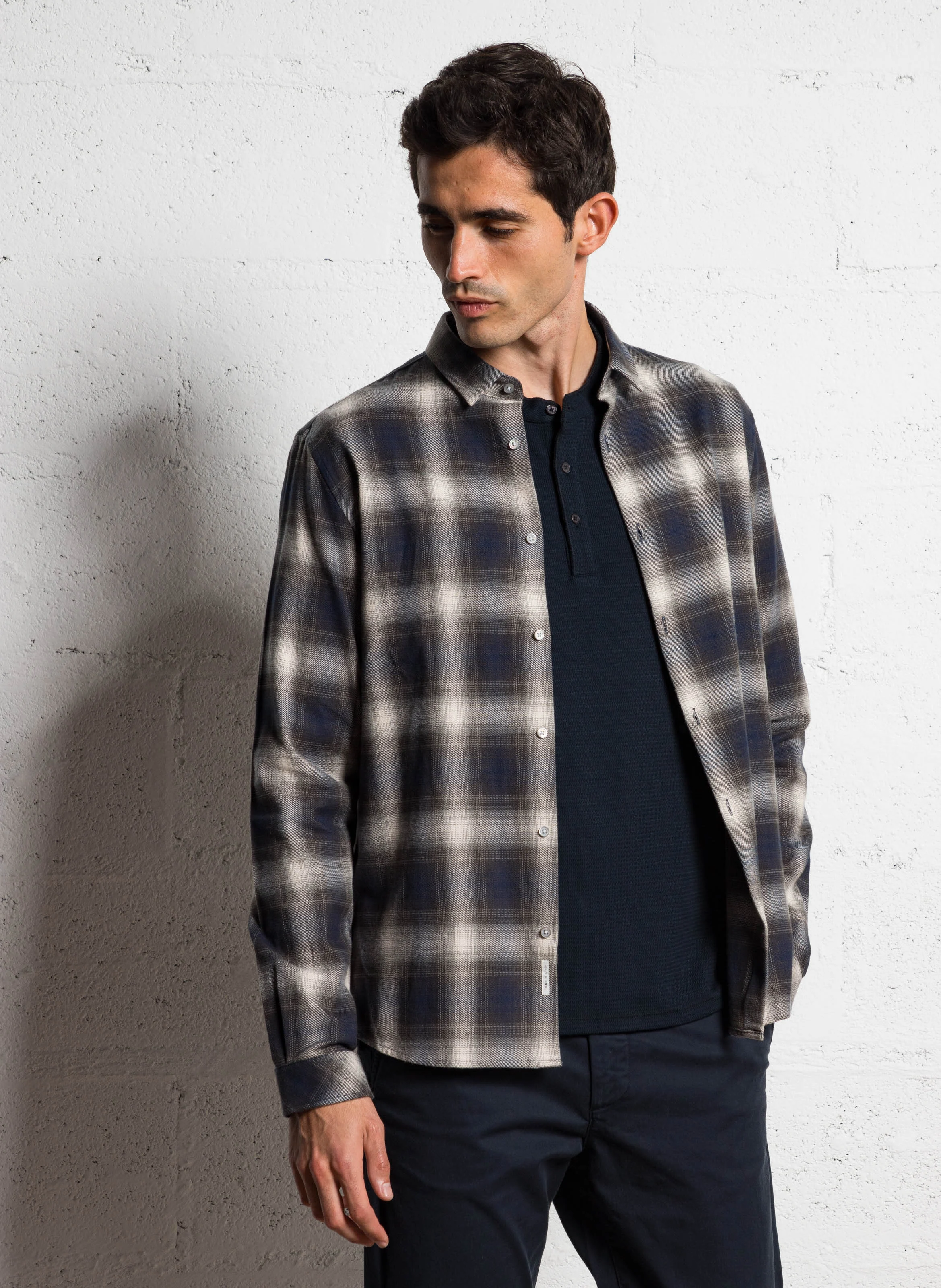 Surchemise col classique en coton | Gris