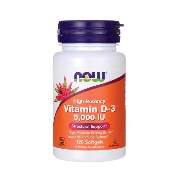 Now Vitamin D-3 5000mg 120 Cápsulas