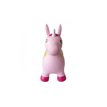 Jamara Hüpftier Einhorn bunt mit Pumpe