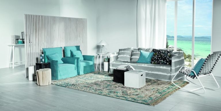 Gervasoni Ghost 14 bank stof natural lino bianco