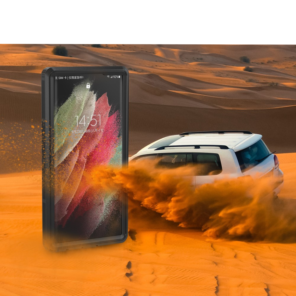 Samsung Galaxy S23 Ultra 5G Wasserfeste Outdoor Schutz Hülle (IP68) - Blau / Transparent
