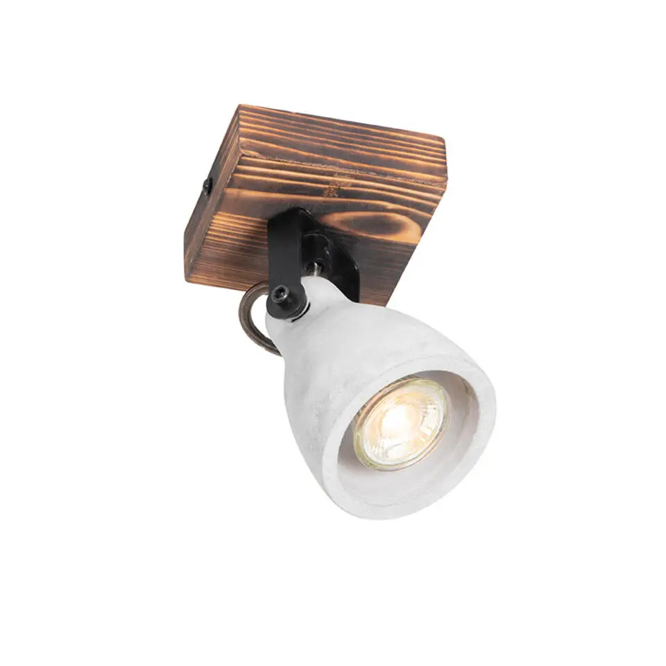 Qazqa opbouwspots creto bruin gu10