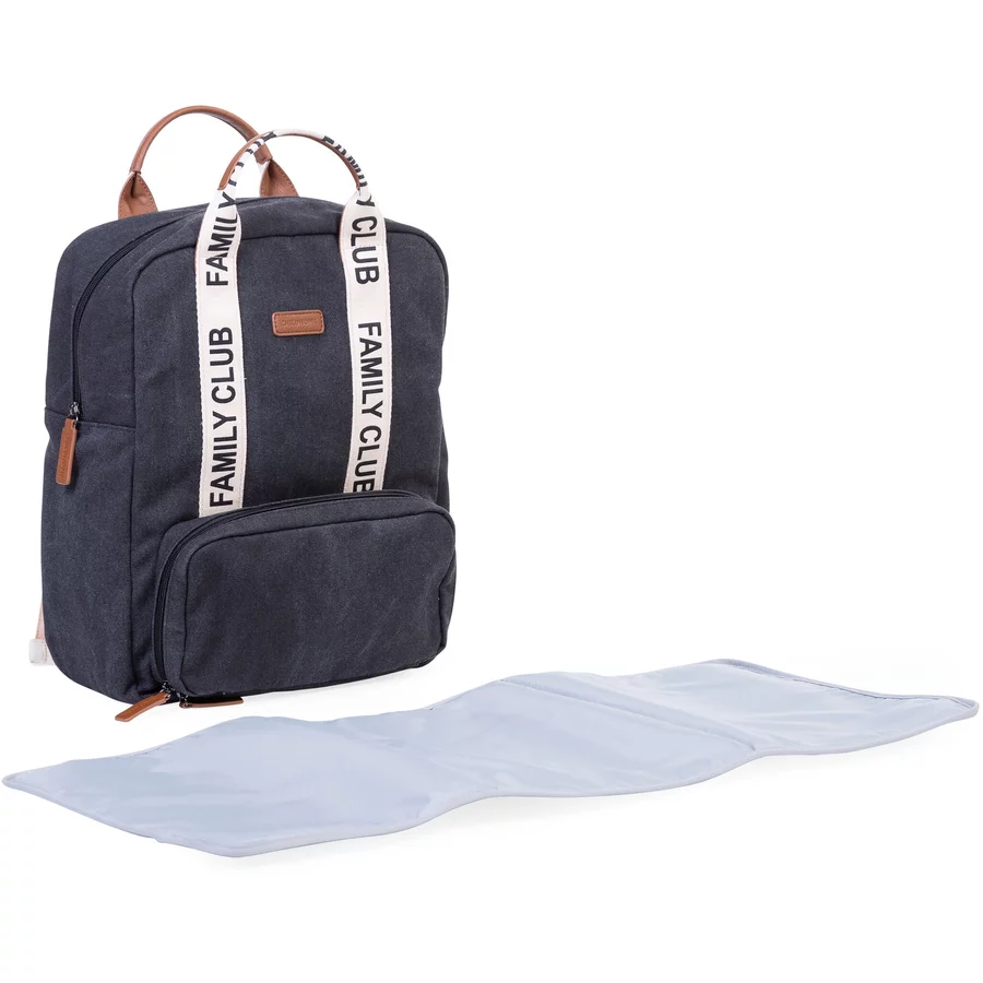 CHILDHOME Wickelrucksack Family Club Signatur Schwarz