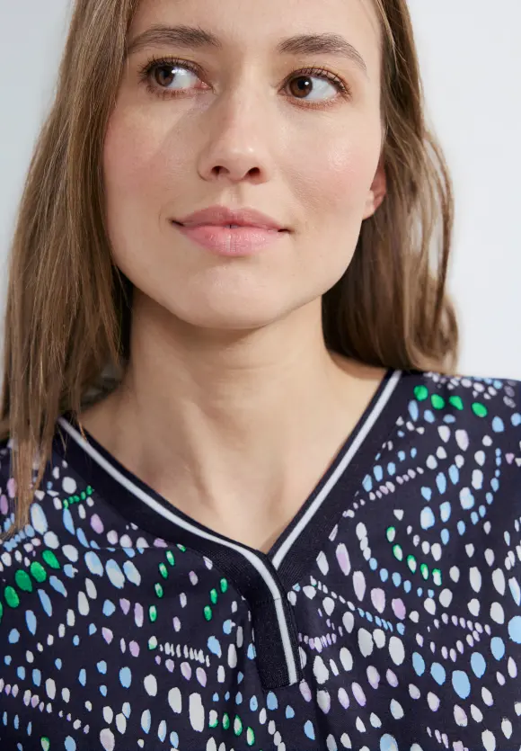 Multicolor Printbluse - universal blue