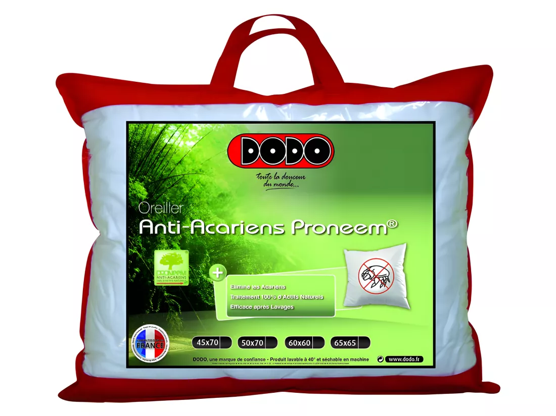 Oreiller Moelleux Antiacariens Proneem® Fibre Volupt’air® Dodo - Oreiller 50 X 70 Cm